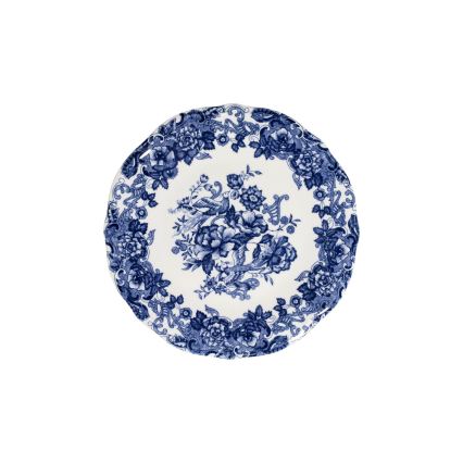 24-teiliges Porzellan-Geschirrset, weiß/blau