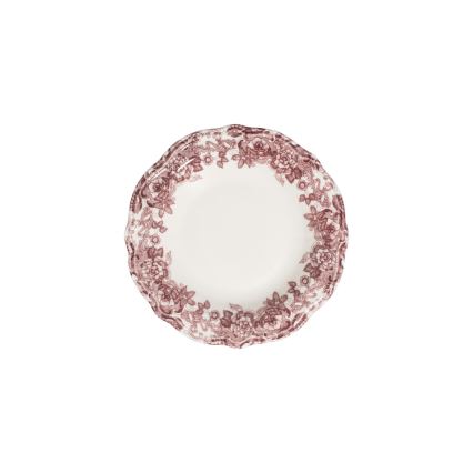 24-teiliges Porzellan-Geschirrset, weiß/rosa