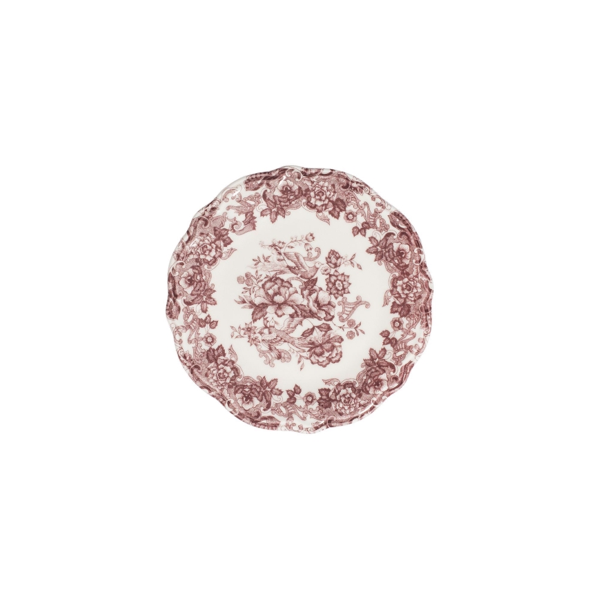 24-teiliges Porzellan-Geschirrset, weiß/rosa