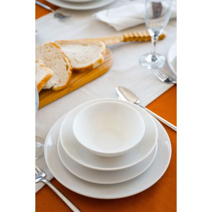 24-teiliges Porzellan-Tafelservice in Weiß