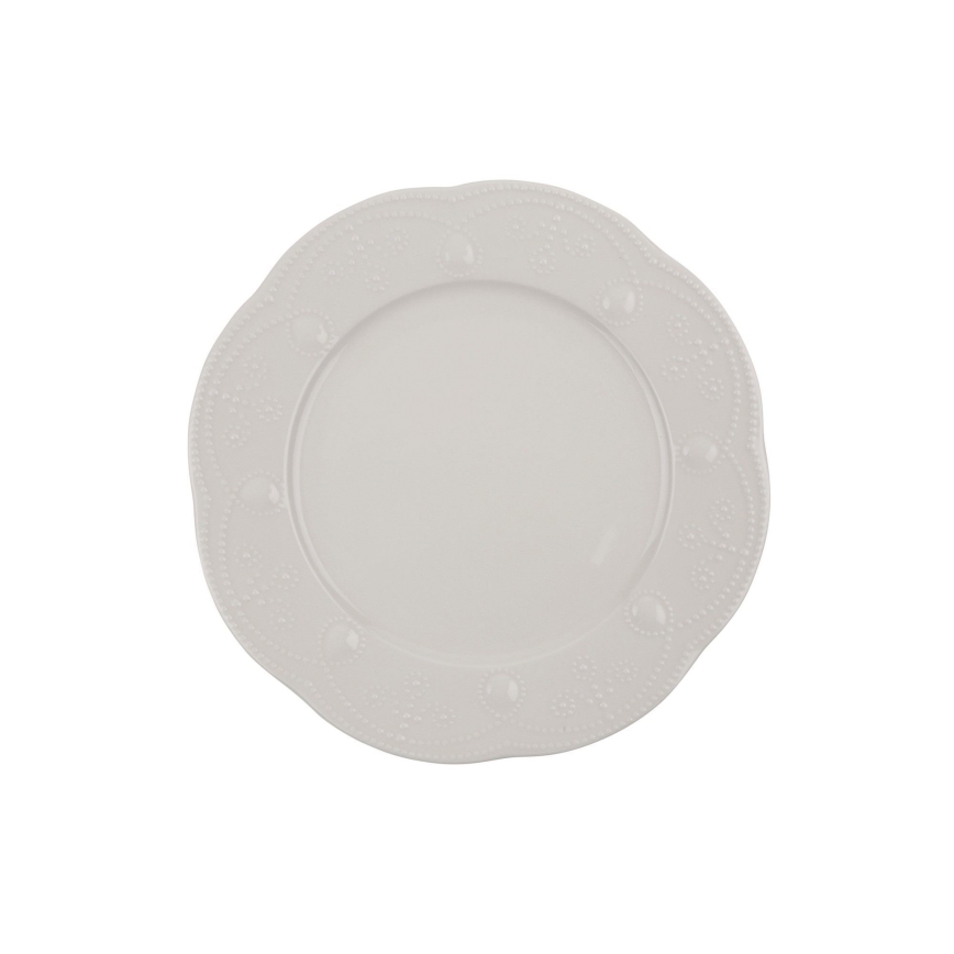 24-teiliges Speiseservice cremefarben/Porzellan