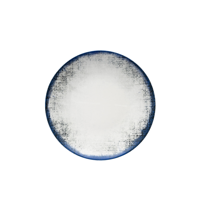 24-teiliges Speiseservice, weiß/blau, Porzellan