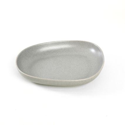 24-teiliges Tafelservice, grau/Steingut