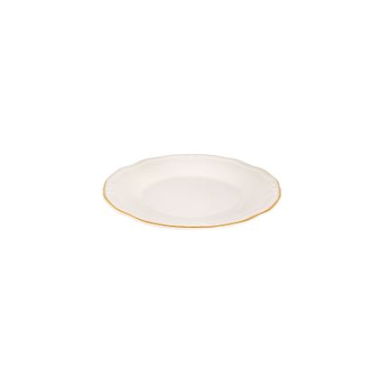 24-teiliges Tafelservice, Weiß/Gold, Porzellan