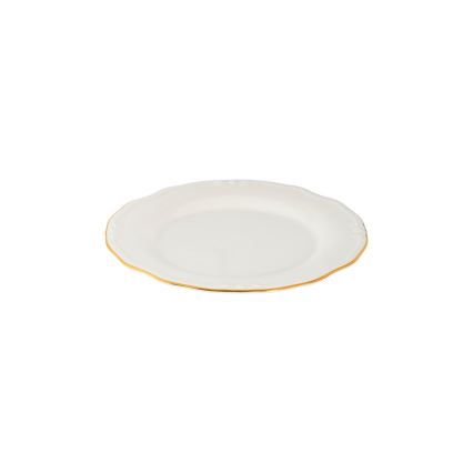 24-teiliges Tafelservice, Weiß/Gold, Porzellan
