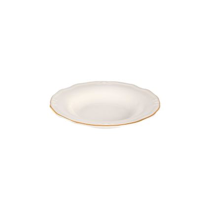 24-teiliges Tafelservice, Weiß/Gold, Porzellan