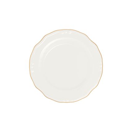 24-teiliges Tafelservice, Weiß/Gold, Porzellan
