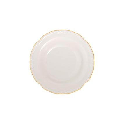24-teiliges Tafelservice, Weiß/Gold, Porzellan