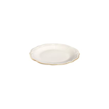 24-teiliges Tafelservice – Weiß/Gold/Porzellan