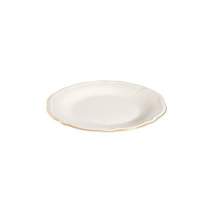 24-teiliges Tafelservice – Weiß/Gold/Porzellan