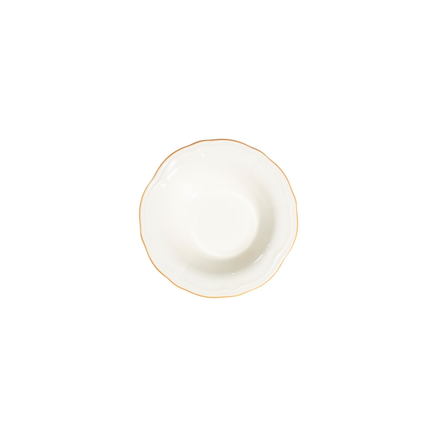 24-teiliges Tafelservice – Weiß/Gold/Porzellan