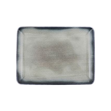 26-teiliges Tafelservice blau/braun/Porzellan