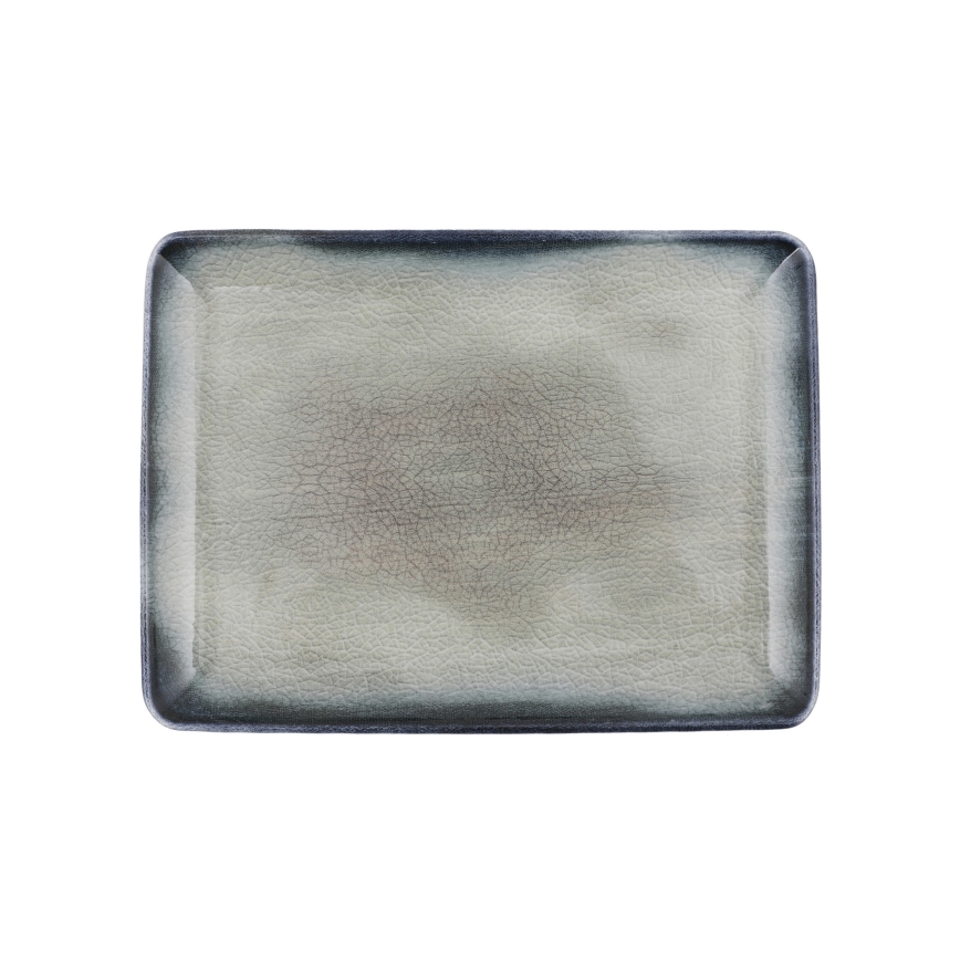 26-teiliges Tafelservice blau/braun/Porzellan