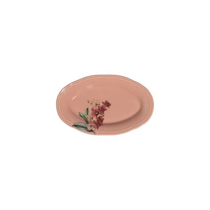 27-teiliges Porzellan-Geschirrset in Rosa/Weiß