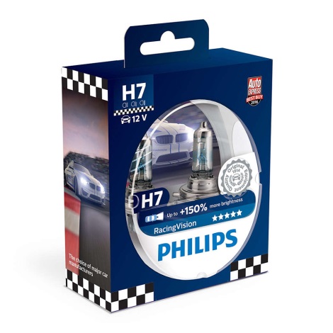 2er SET - Autoglühbirne Philips RACINGVISION 12972RVS2 H7 PX26d/55W/12V