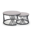 2er-Set Couchtische ELEGRA, grau