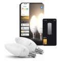 2er-Set dimmbare LED-Lampen Philips Hue WHITE B39 E14/3,9W/230V 2700K
