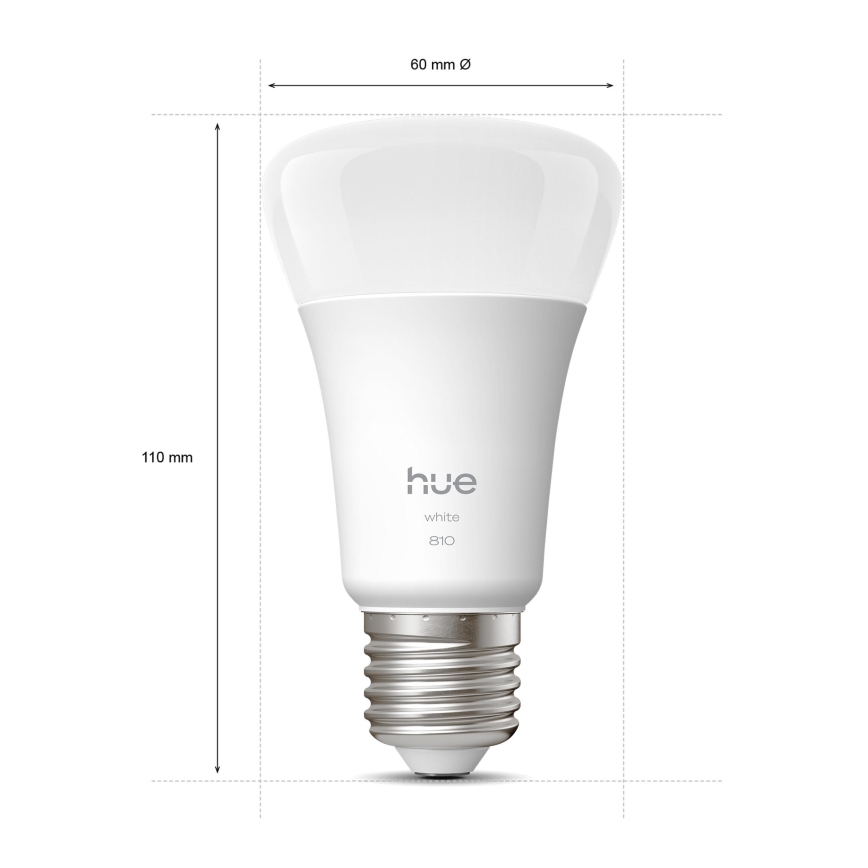 2er-Set dimmbare LED-Leuchtmittel Philips Hue WHITE E27/7W/230V 2700K