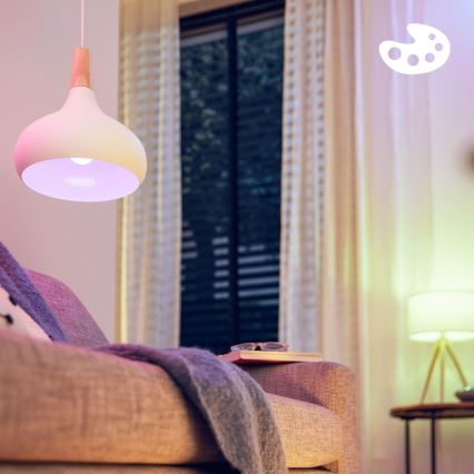 Set 2x Philips SMART LED RGB, dimmbar, C37, E14, 4,9 W, 230 V, 2200–6500 K, CRI 90