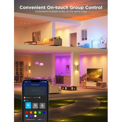 2er-Set dimmbare LED-RGBWW-Reflektorlampen MATTER GU10/4,8W/230V 2700-6500K Wi-Fi - Govee