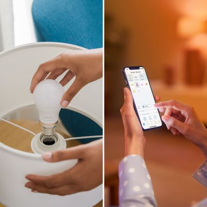 2er-Set Philips SMART A60 dimmbare LED-RGB-Lampe E27/8,5W/230V 2200-6500K