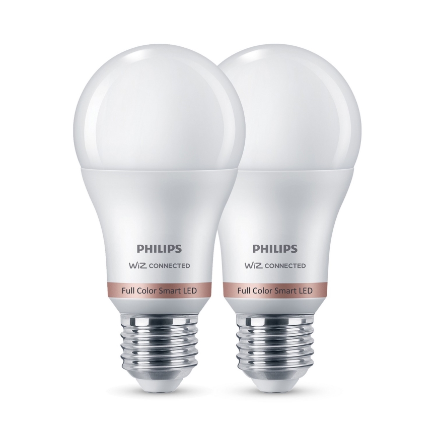 2er-Set Philips SMART A60 dimmbare LED-RGB-Lampe E27/8,5W/230V 2200-6500K