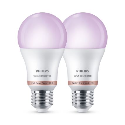 2er-Set Philips SMART A60 dimmbare LED-RGB-Lampe E27/8,5W/230V 2200-6500K