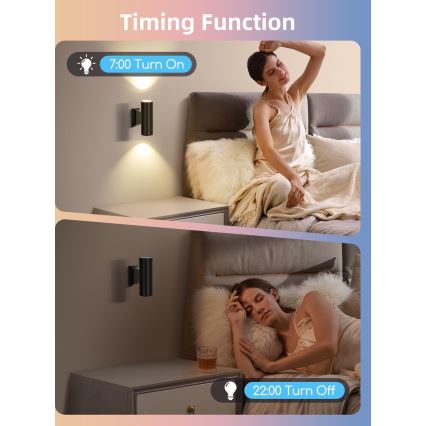 2er-Set dimmbare LED-RGBW-Lampen MESH GU10/6,5W/230V 2700-6500K Wi-Fi - Aigostar