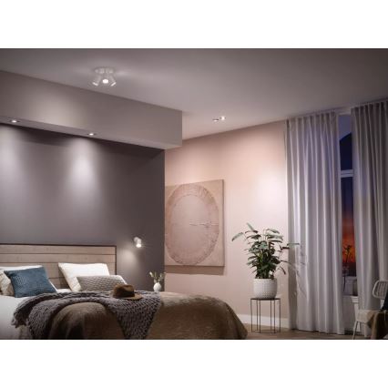 2er-Set dimmbares LED-Leuchtmittel Philips Hue WHITE AMBIANCE GU10/4,2W/230V 2200-6500K + Hue bridge