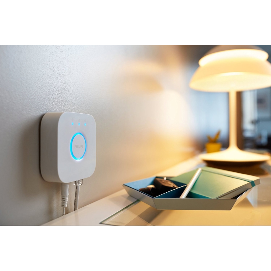 2er-Set dimmbares LED-Leuchtmittel Philips Hue WHITE AMBIANCE GU10/4,2W/230V 2200-6500K + Hue bridge