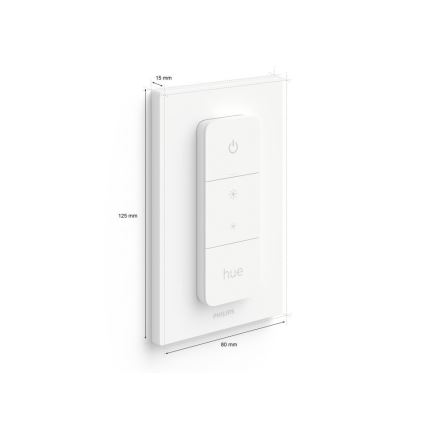 2er-Set dimmbarer LED-Lampen Philips Hue WHITE AMBIANCE GU10/4,2W/230V 2200-6500K + Dimmer-Schalter