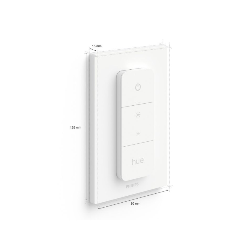2er-Set dimmbarer LED-Lampen Philips Hue WHITE AMBIANCE GU10/4,2W/230V 2200-6500K + Dimmer-Schalter