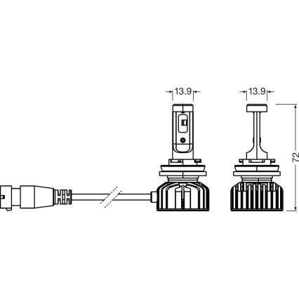 2er-Set LED-Autobirne NIGHT BREAKER SMART HB4 P22d/10W/12V 6000K - Osram