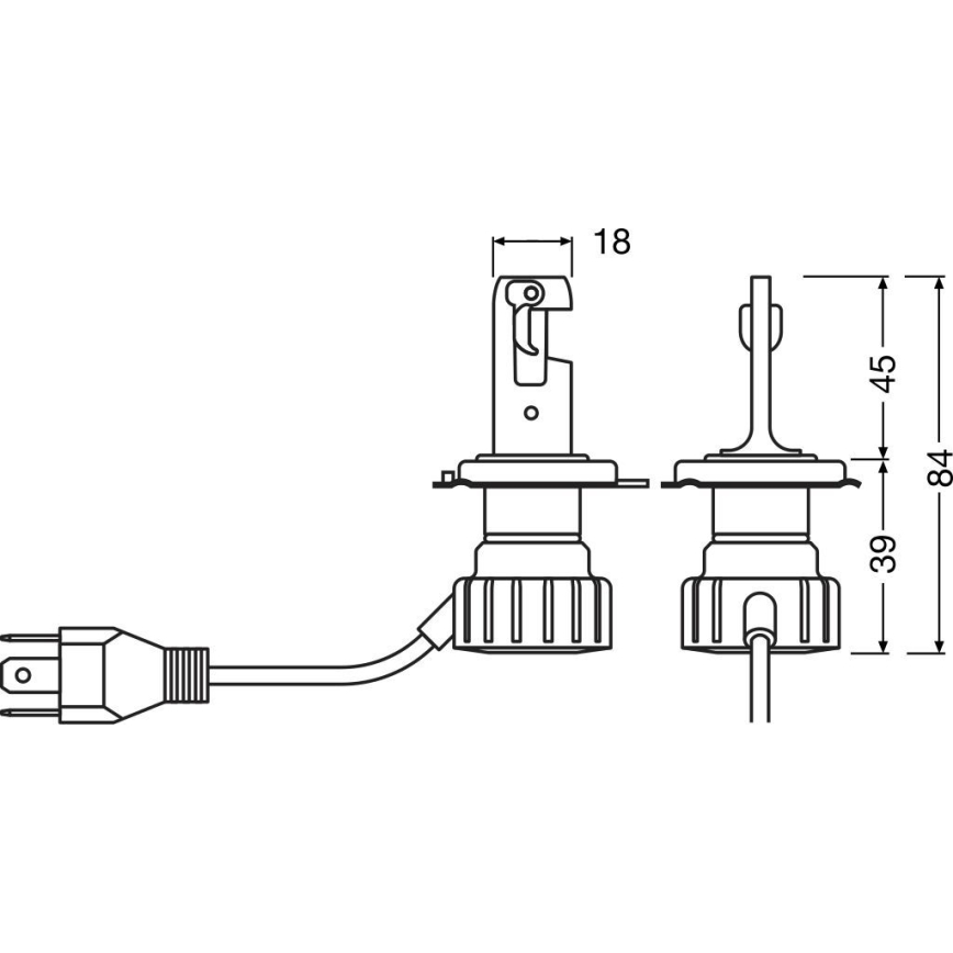 2er-Set LED-Autolampe NIGHT BREAKER VINTAGE H4 P43t/20W/12V 3000 K - Osram