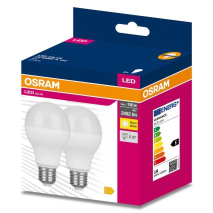 2er-Set LED-Leuchtmittel VALUE CLASSIC E27/19W/230V 2700K - Osram