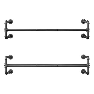 2er-Set Wandhalter für Kleiderbügel LINEA, schwarz
