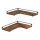 2er-Set Wandregale SHELFY, 40 x 10 x 29 cm, Braun/Schwarz