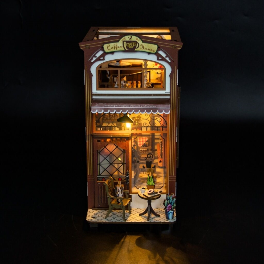 2Kids Toys - 3D Puzzle LED Buchstütze Café 2xAAA