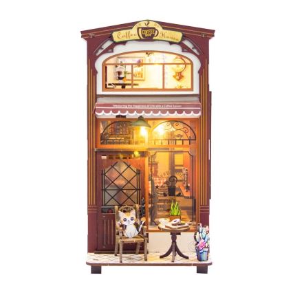 2Kids Toys - 3D Puzzle LED Buchstütze Café 2xAAA