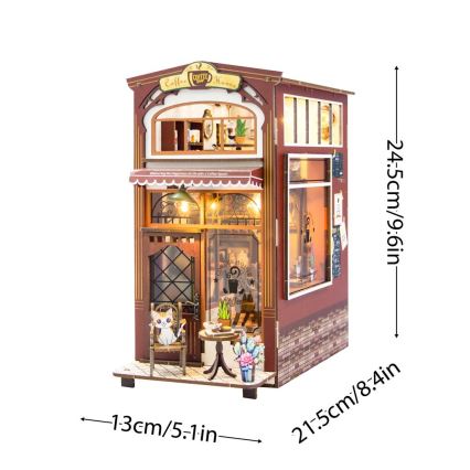2Kids Toys - 3D Puzzle LED Buchstütze Café 2xAAA