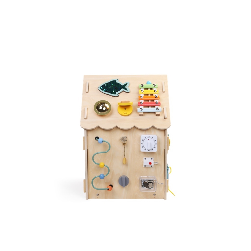 2Kids Toys - Aktivitätsbrett Haus beige