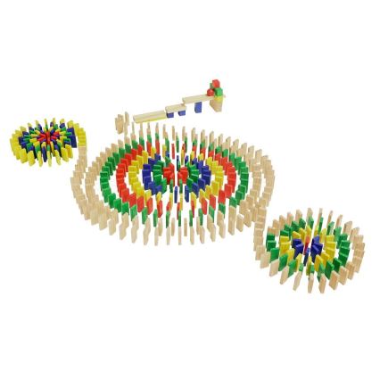 2Kids Toys - Buntes Domino aus Holz, 800 Stück