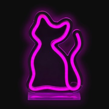 2Kids Toys - LED-Neon-Tischdekoration LED/5W/USB Katze