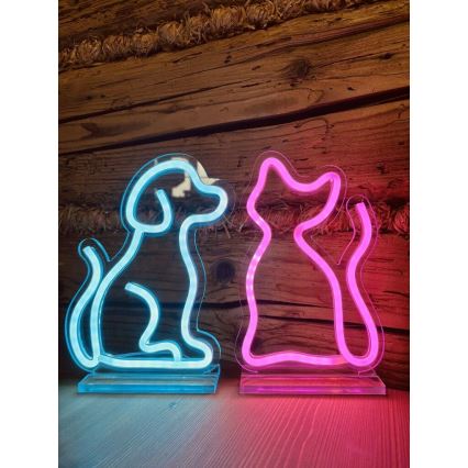 2Kids Toys - LED-Neon-Tischdekoration LED/5W/USB Katze