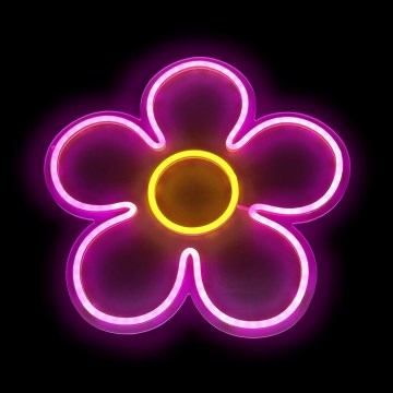 2Kids Toys - LED-Neon-Wanddekoration LED/5W/USB Blume