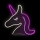 2Kids Toys - LED-Neon-Wanddekoration LED/5W/USB Einhorn