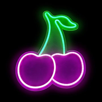 2Kids Toys - LED-Neon-Wanddekoration LED/5W/USB Kirschen