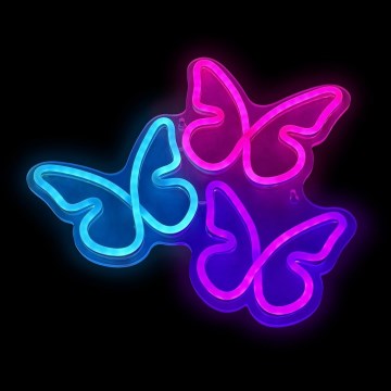 2Kids Toys - LED-Neon-Wanddekoration LED/5W/USB Schmetterlinge
