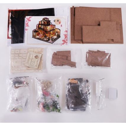 2Kids Toys - Miniatur des Hauses Prunkvolle Sakura-Villa 2xAAA