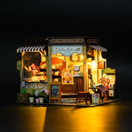 2Kids Toys - Miniatur des Hauses Juliinos Bäckerei 2xAAA